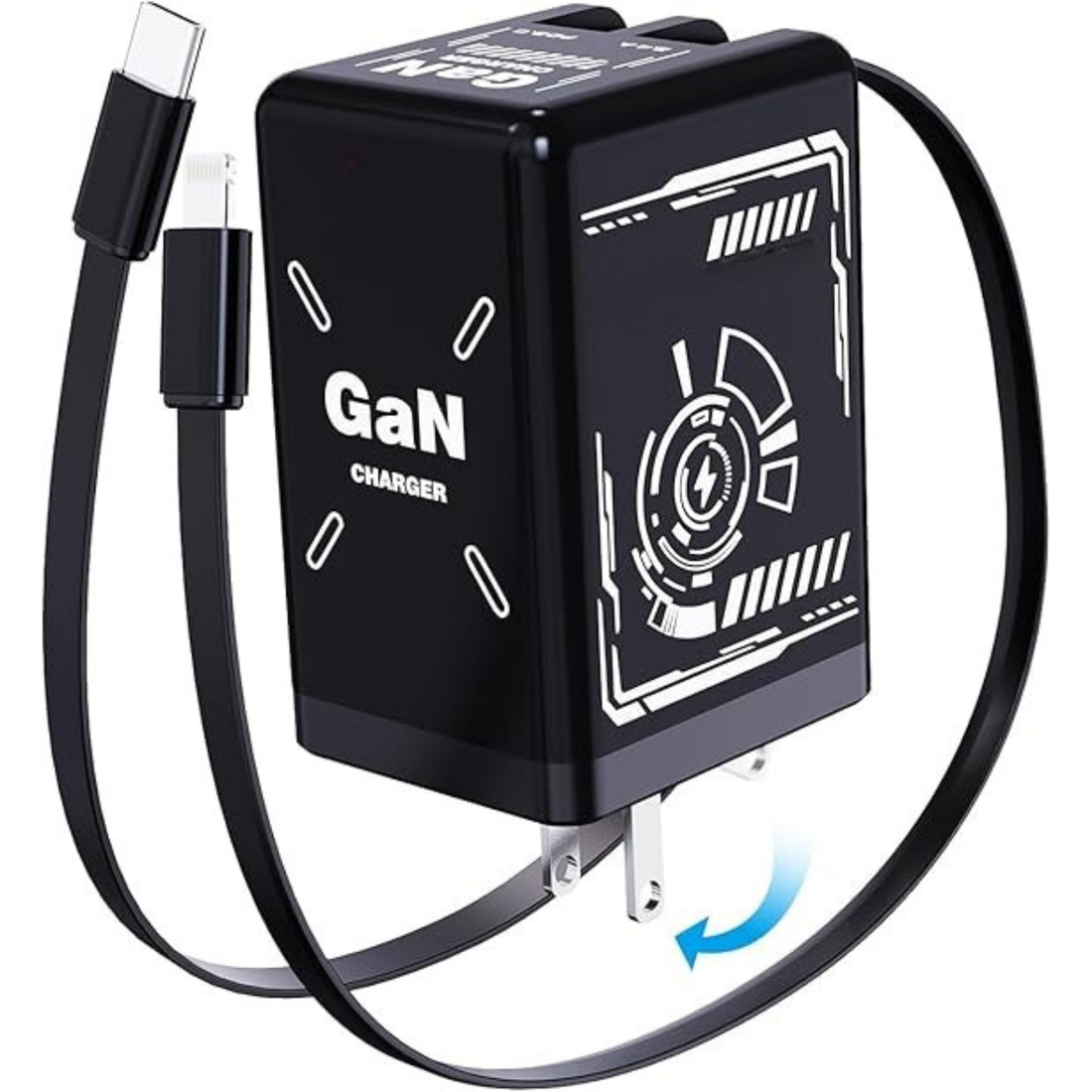 SWIFTCORD 120W Retractable USB-C and Lightning Fast Charger