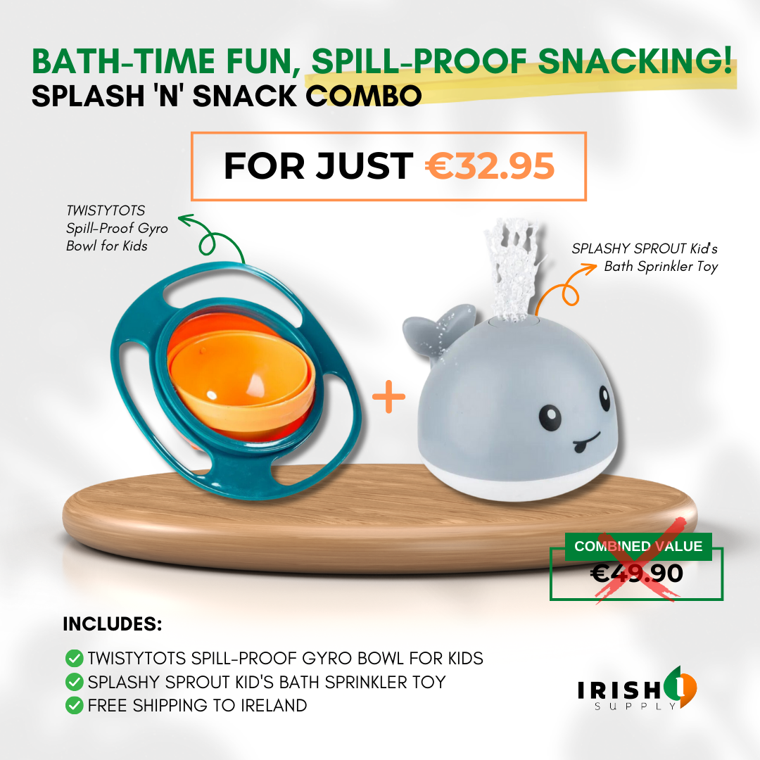 Irish Supply, TWISTYTOTS, Spill-Proof Gyro Bowl for Kids