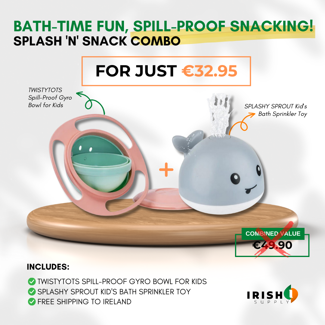 Irish Supply, TWISTYTOTS, Spill-Proof Gyro Bowl for Kids