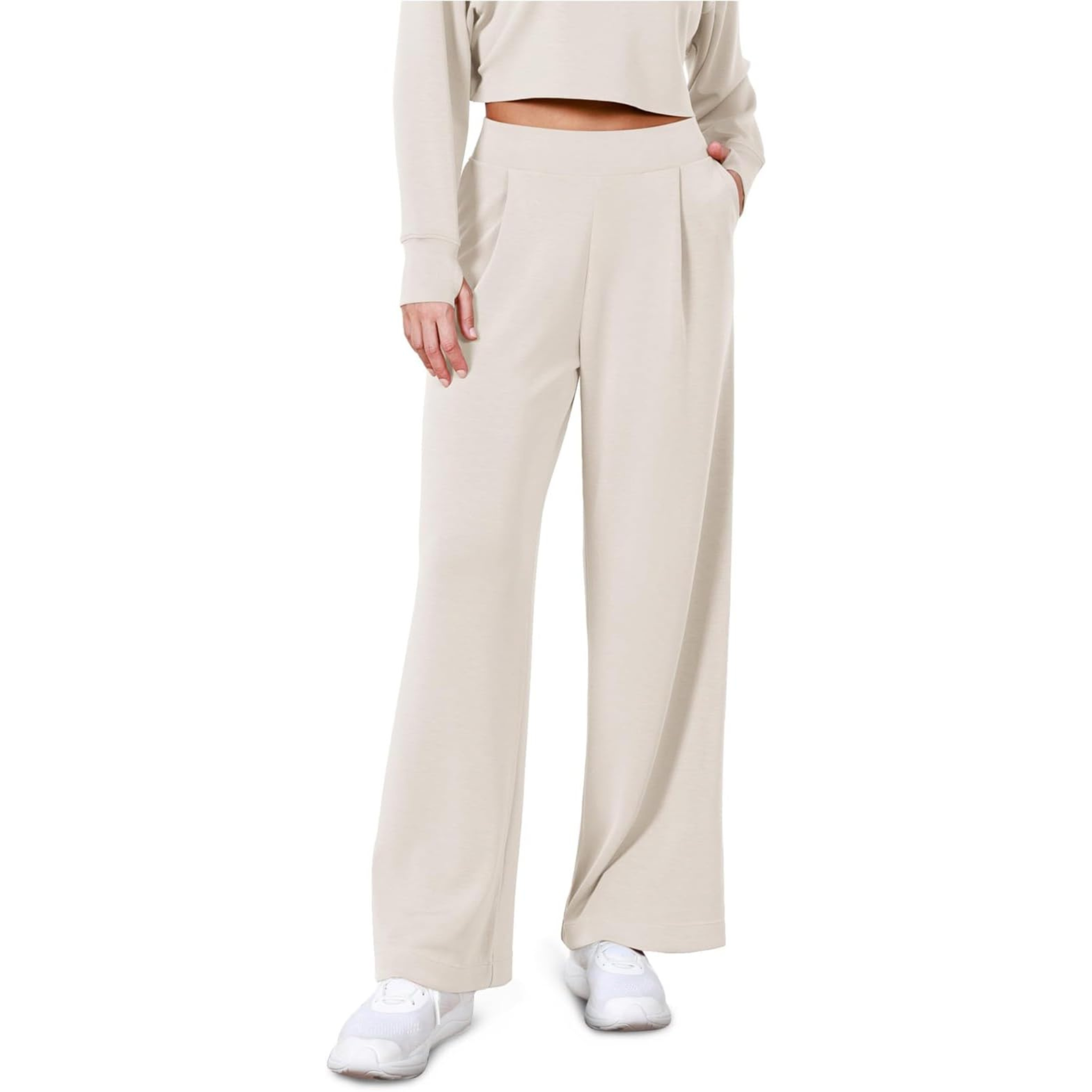 VANTIQ High-Waisted Straight Pants