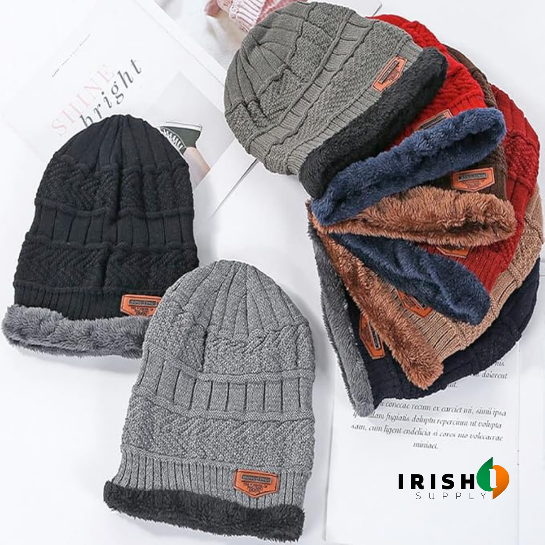 COSYWRAP Knitted Fleece-Lined Beanie Hat