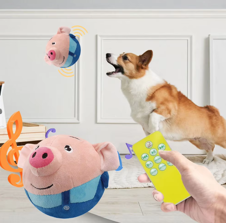 PIGGYTUNES Interactive Singing Plush Toy for Pets