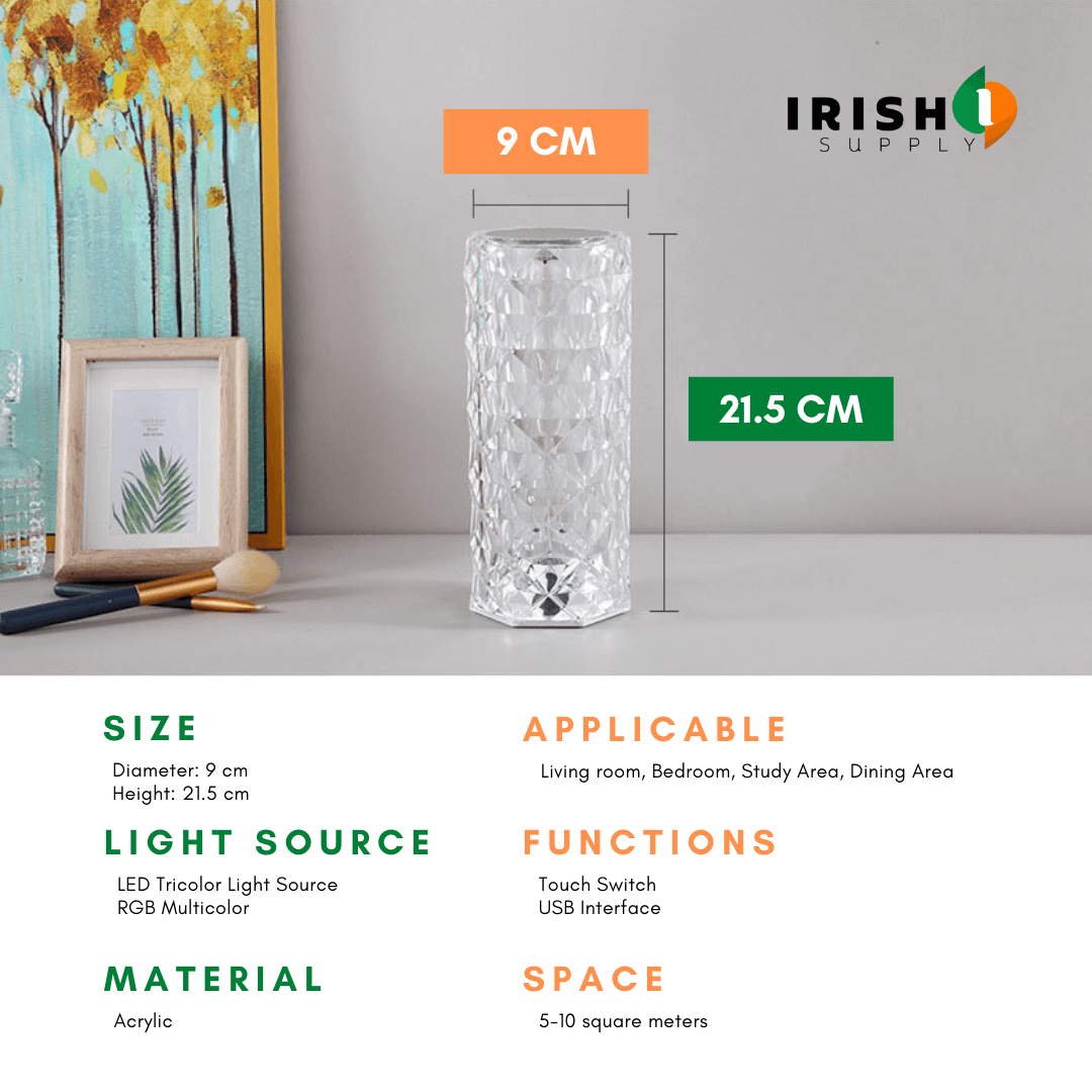 CRYSTALITE Touch-Controlled Crystal Lamp