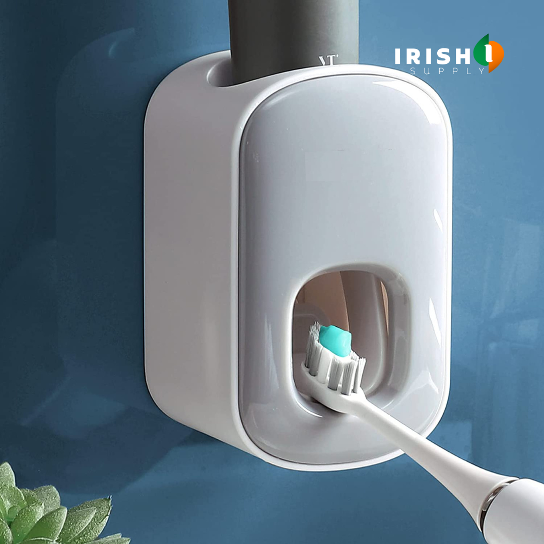 Irish Supply, BRUSHRACK Wall Mounted Toothbrush Holder & Dispenser