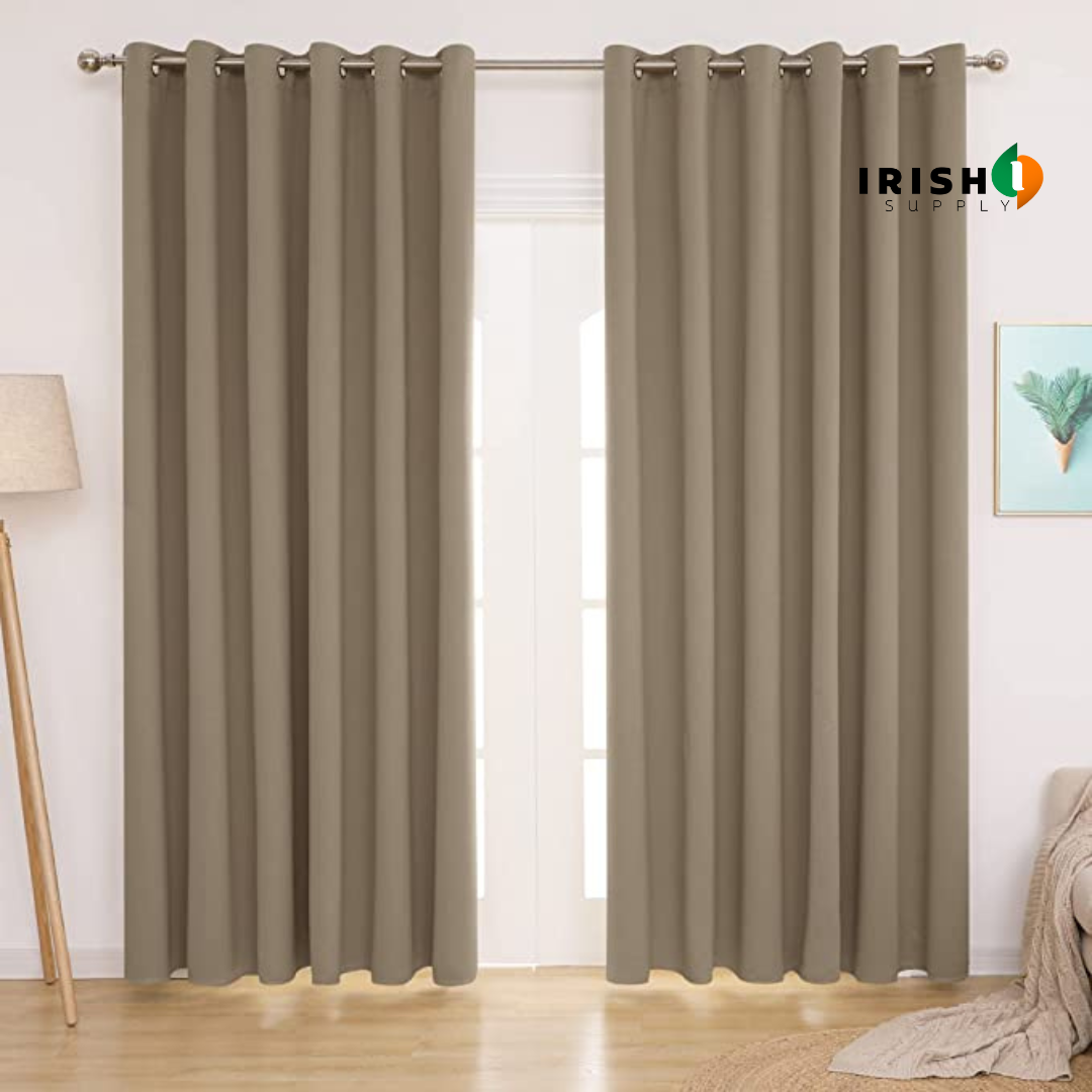 Irish Supply, THERMABLOCK Super Soft Thermal Insulated Eyelet Blackout Curtains