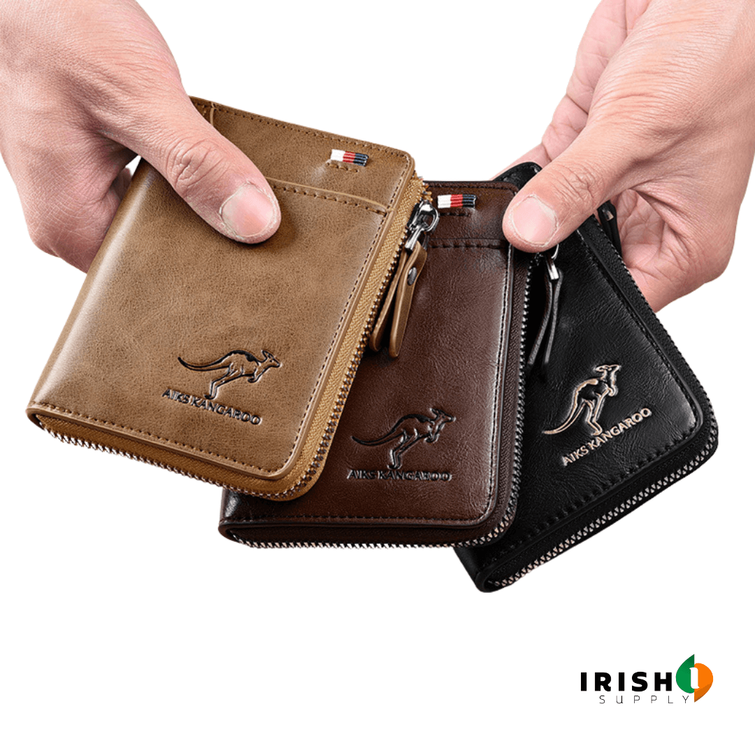 Irish Supply, BlockRob™ Leather Safety Wallet