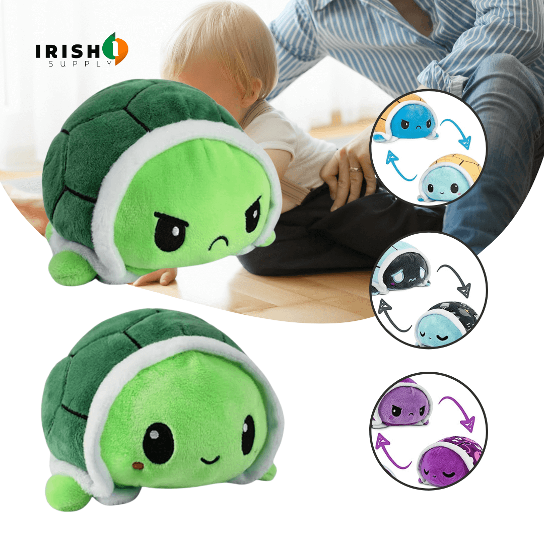 Irish Supply, PUMBII Reversible Mood Turtle Plushie