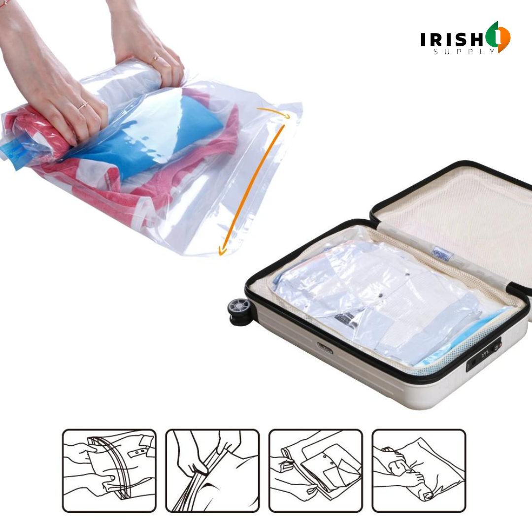 Irish Supply, VACUPACK Travel Essentials Compression Bags