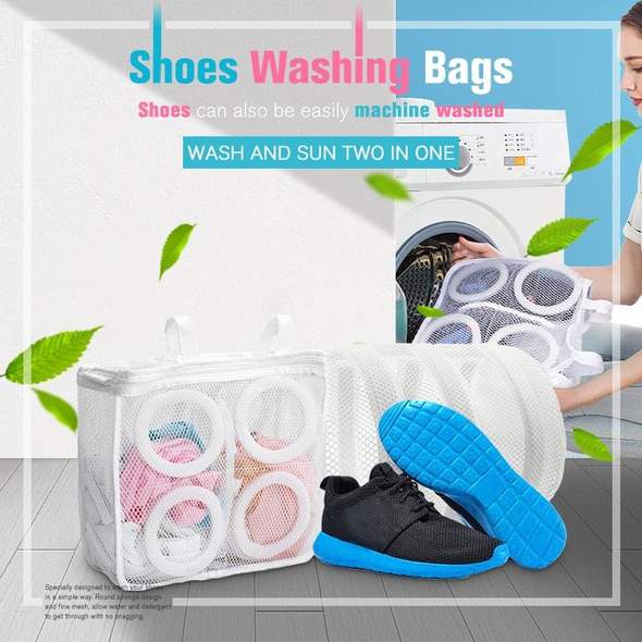 Round Shoe Washing Bag