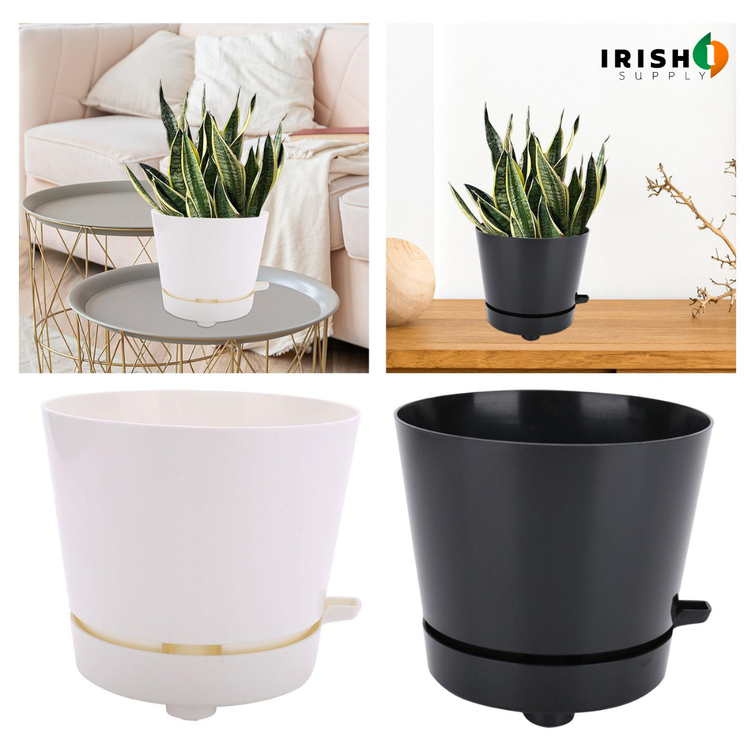 Irish Supply, RESERVIO Deep Reservoir Modern Round Planter