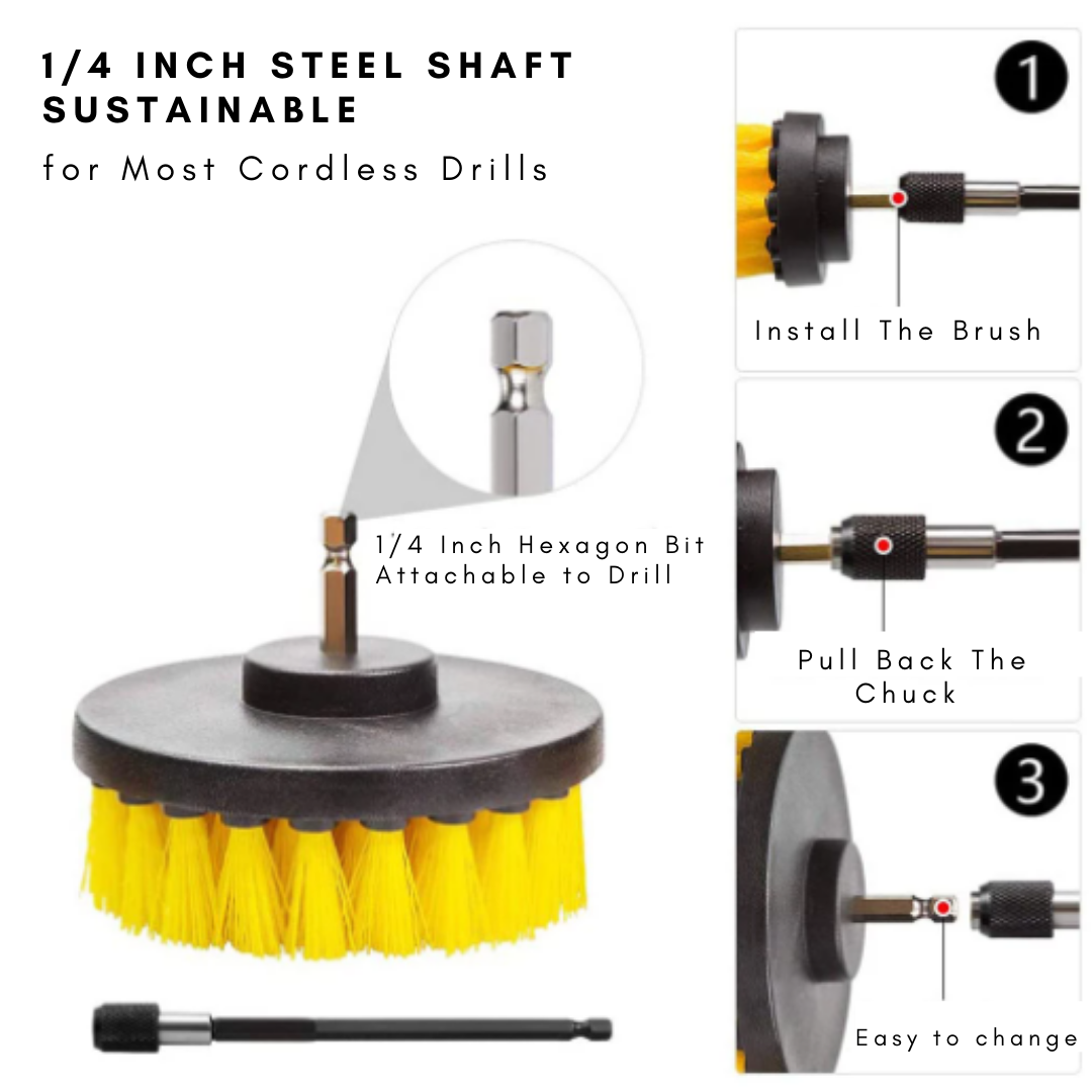 Irish Supply, TRACTIONX Drill-Attached Brush