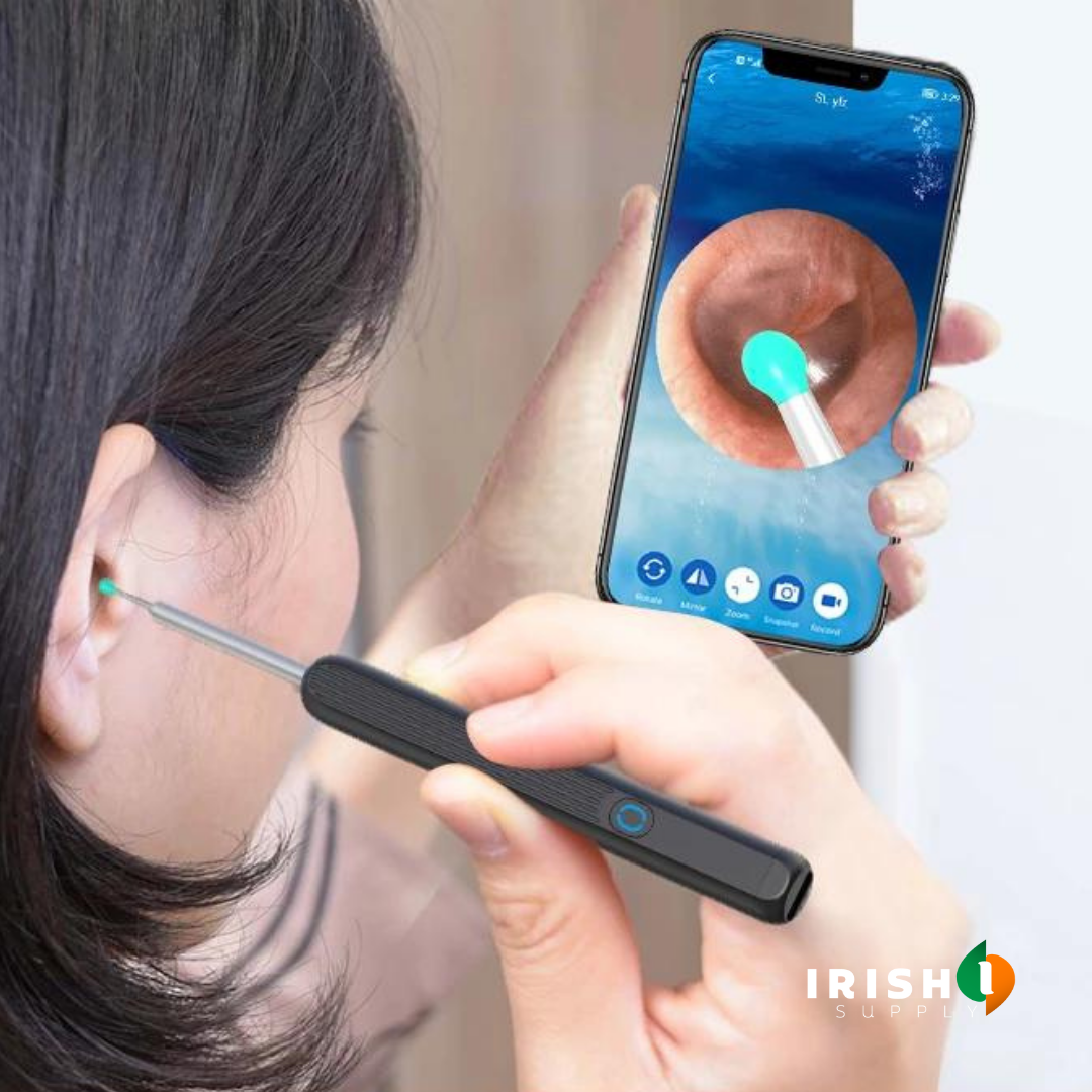 Irish Supply, EARVIEW Camera LED Light Wireless Otoscope Ear Cleaning Kit