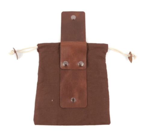 Leather Waxed Canvas Pouch
