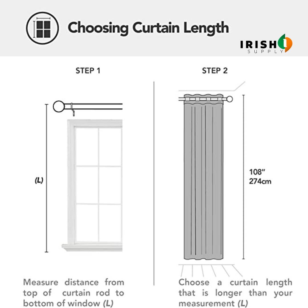 Irish Supply, THERMABLOCK Super Soft Thermal Insulated Eyelet Blackout Curtains