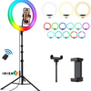 FLASHPOD Vlog Selfie Ring Light with Stand