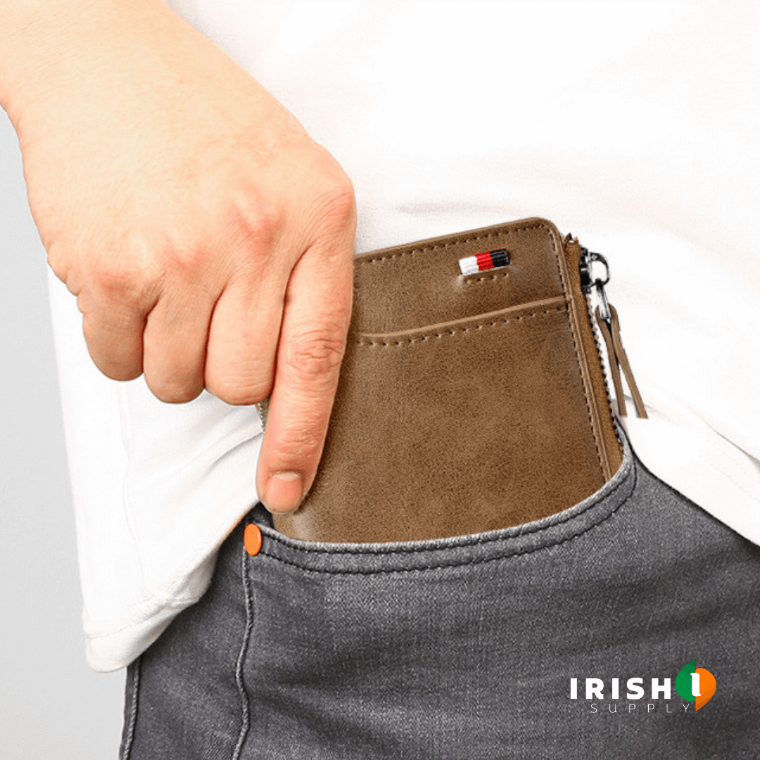 Irish Supply, BlockRob™ Leather Safety Wallet