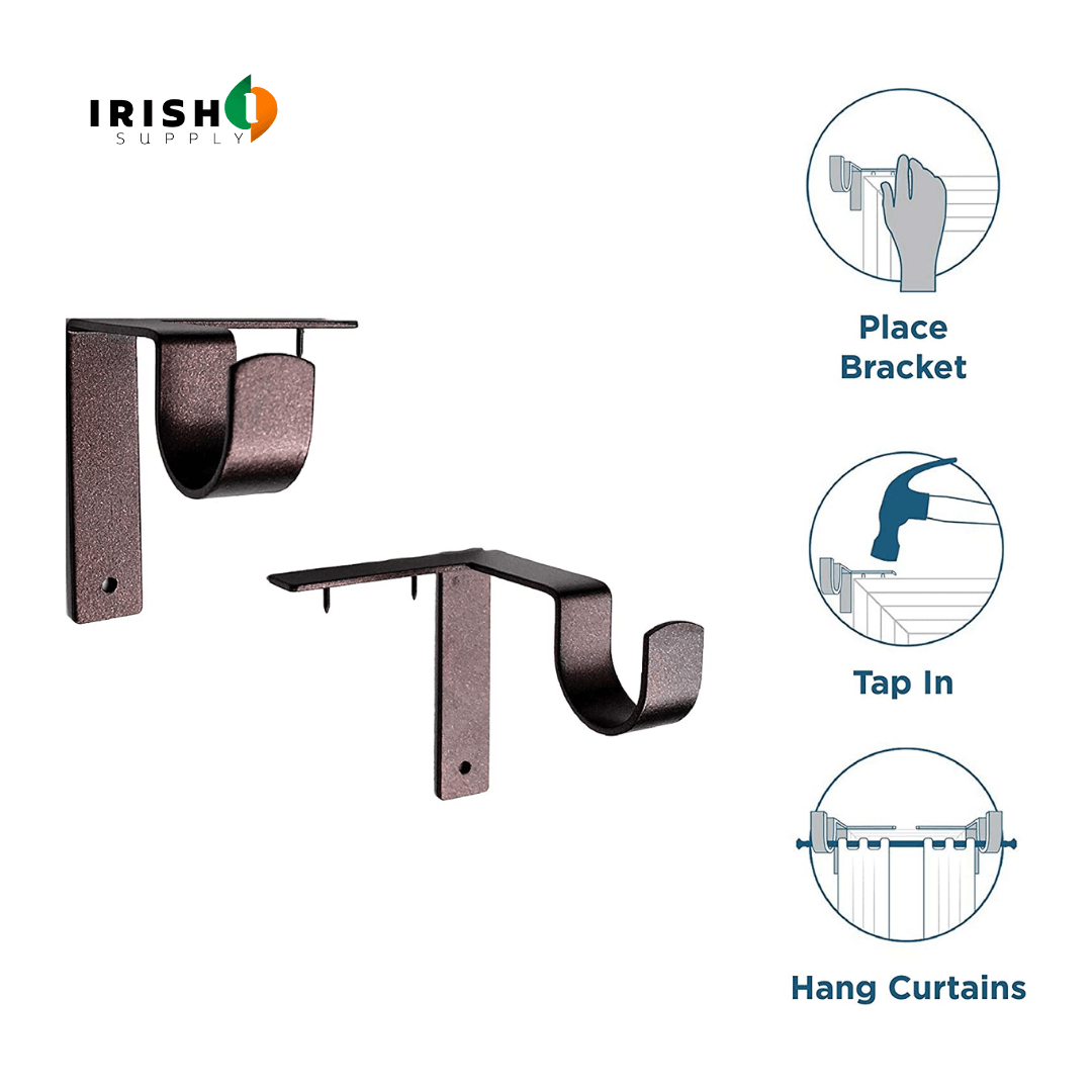 Irish Supply, DRZHE Easy-Install Curtain Brackets