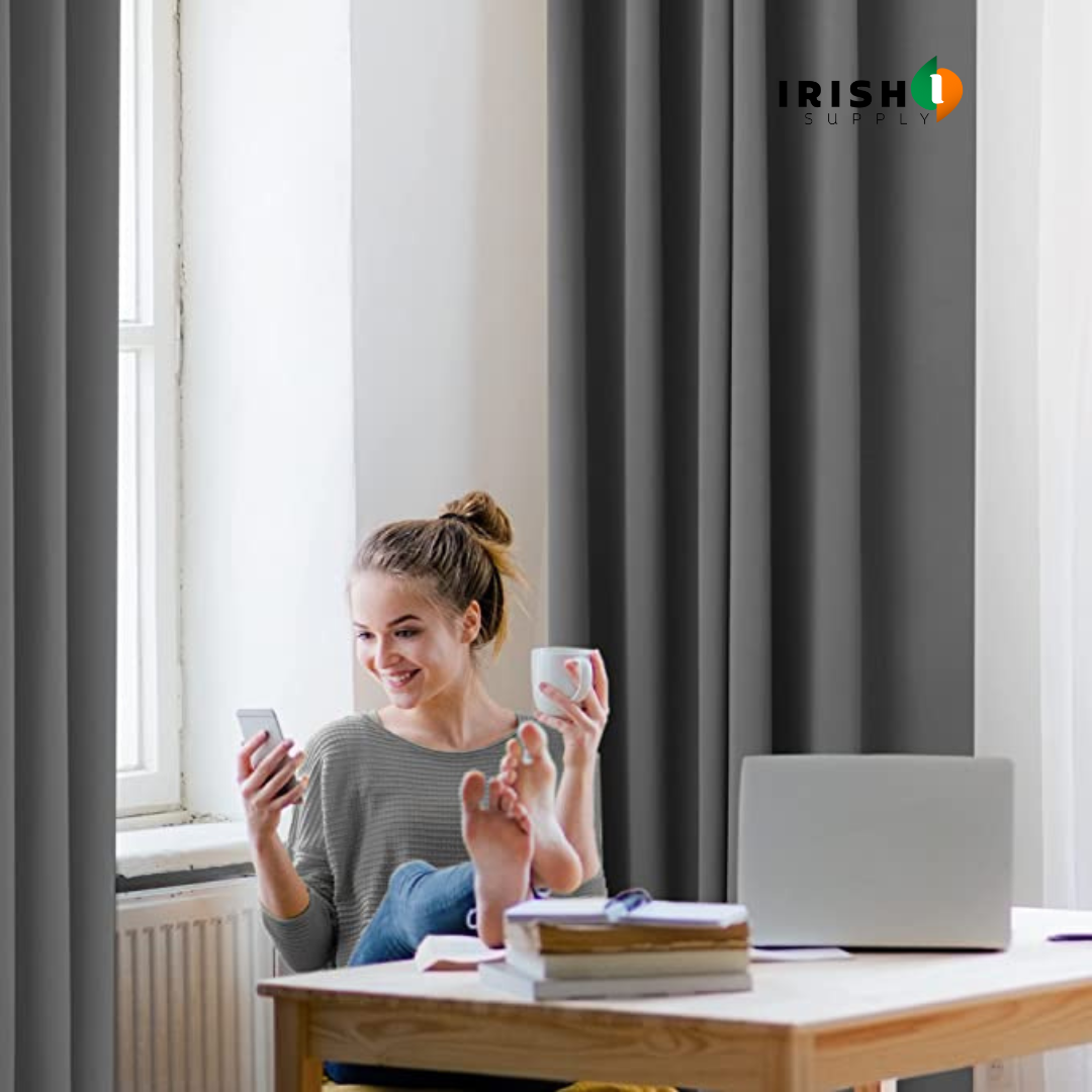 Irish Supply, THERMABLOCK Super Soft Thermal Insulated Eyelet Blackout Curtains