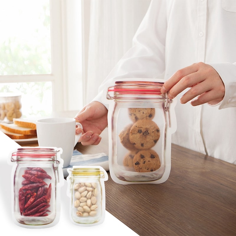 Irish Supply, Mason Jar Shape Storage Bags