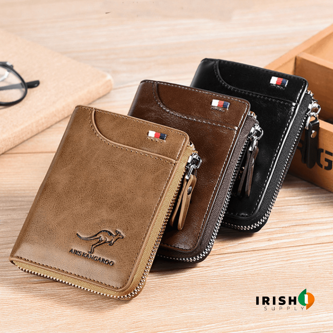 Irish Supply, BlockRob™ Leather Safety Wallet