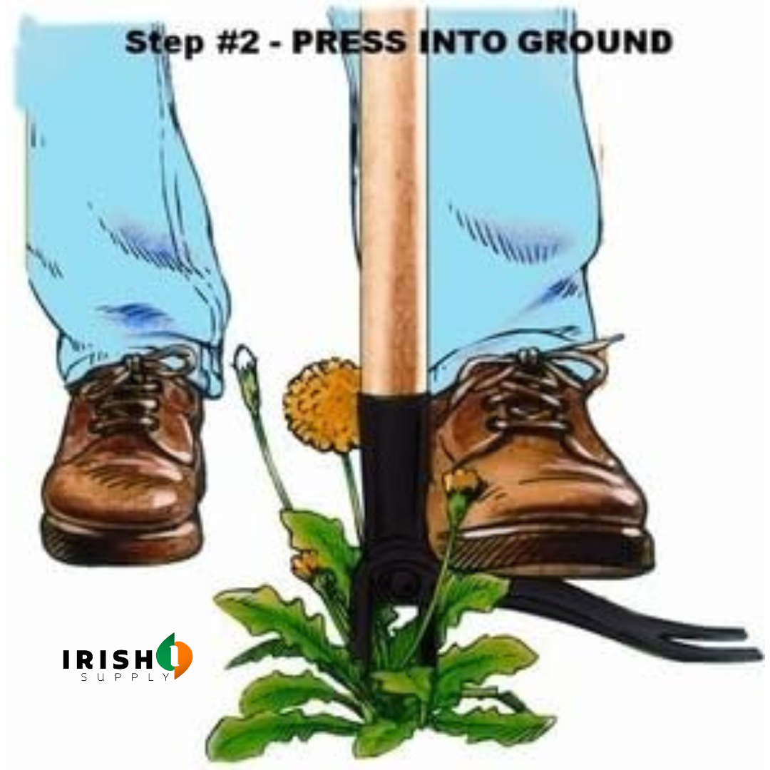 Irish Supply, GRASSGRIP Stand Up Weed Puller Tool with Long Handle