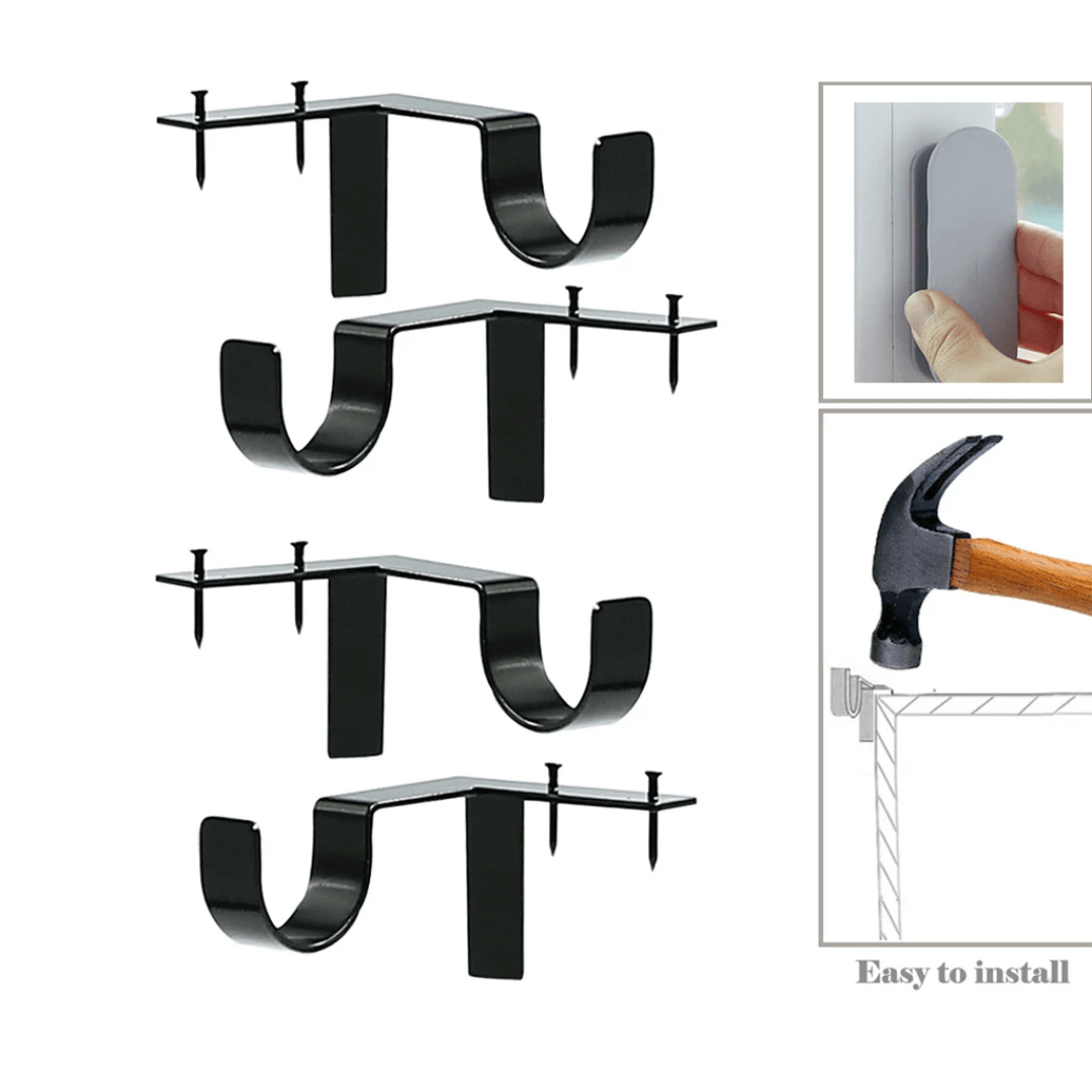 Irish Supply, DRZHE Easy-Install Curtain Brackets