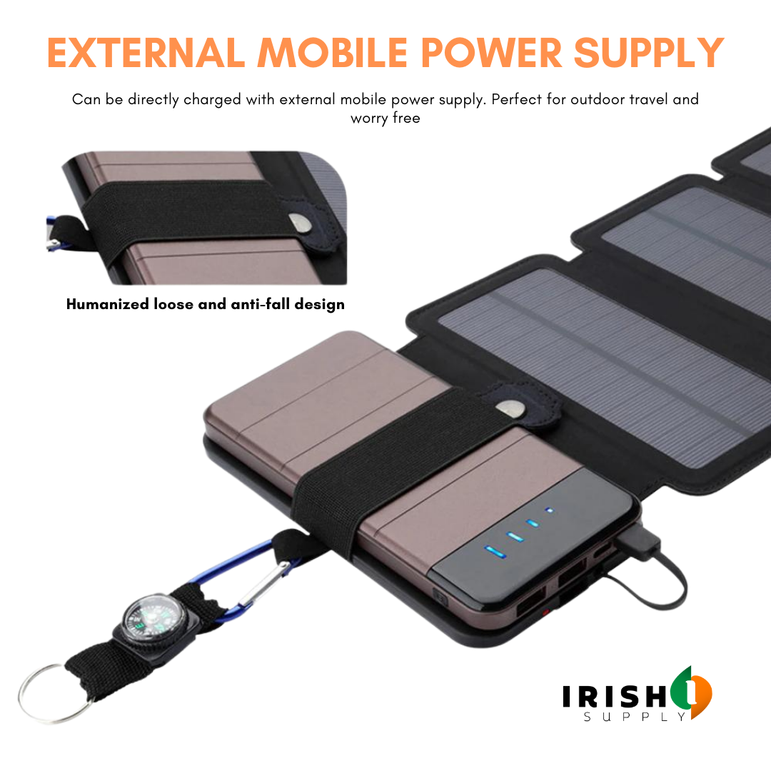 Irish Supply, POWERFOLD Outdoor Solar Panel Charger