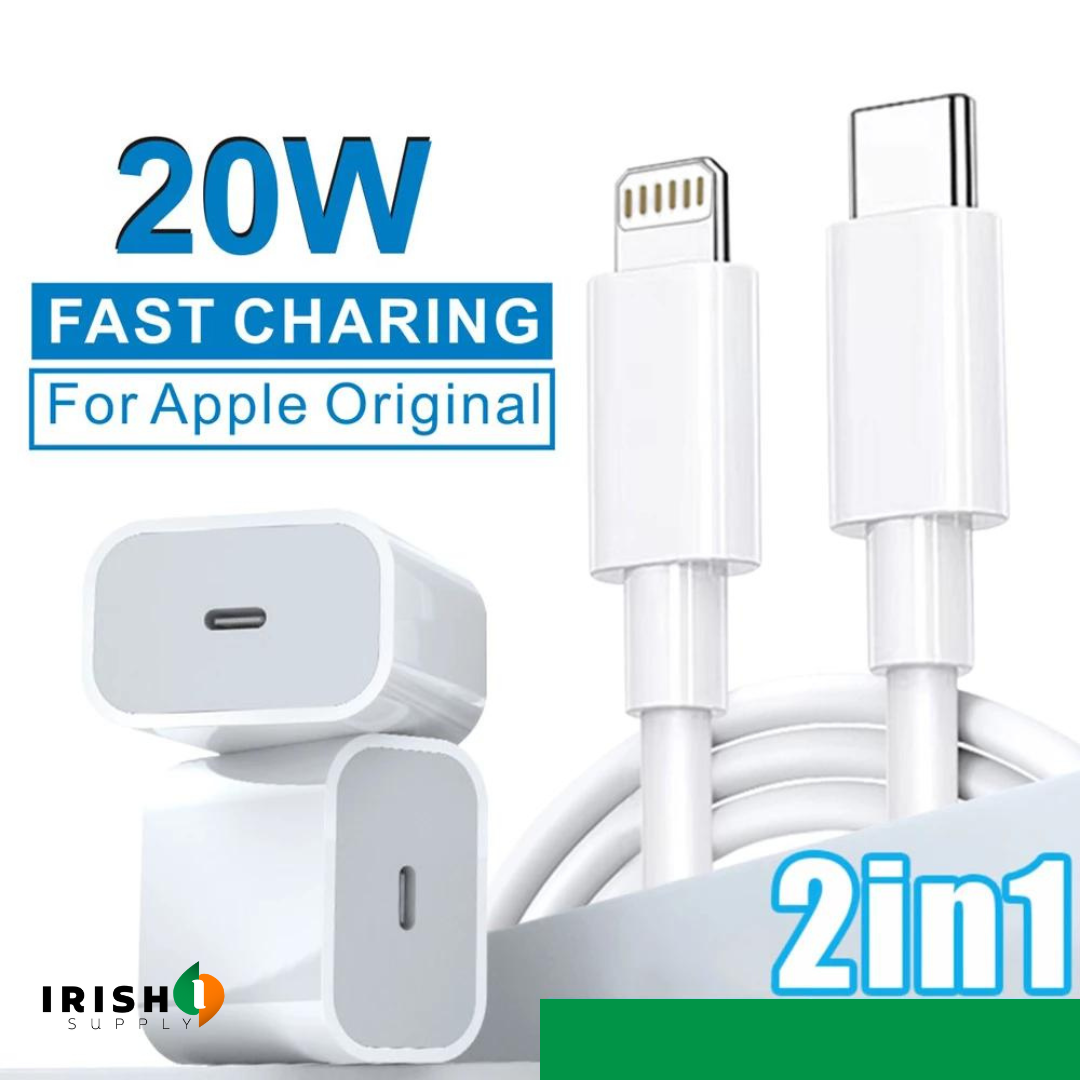 Irish Supply, FLASHCHARGE Apple Block USB Type C Fast Charger