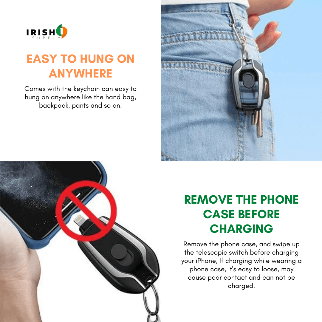 Irish Supply, KEYSAVE Emergency Keychain Powerbank