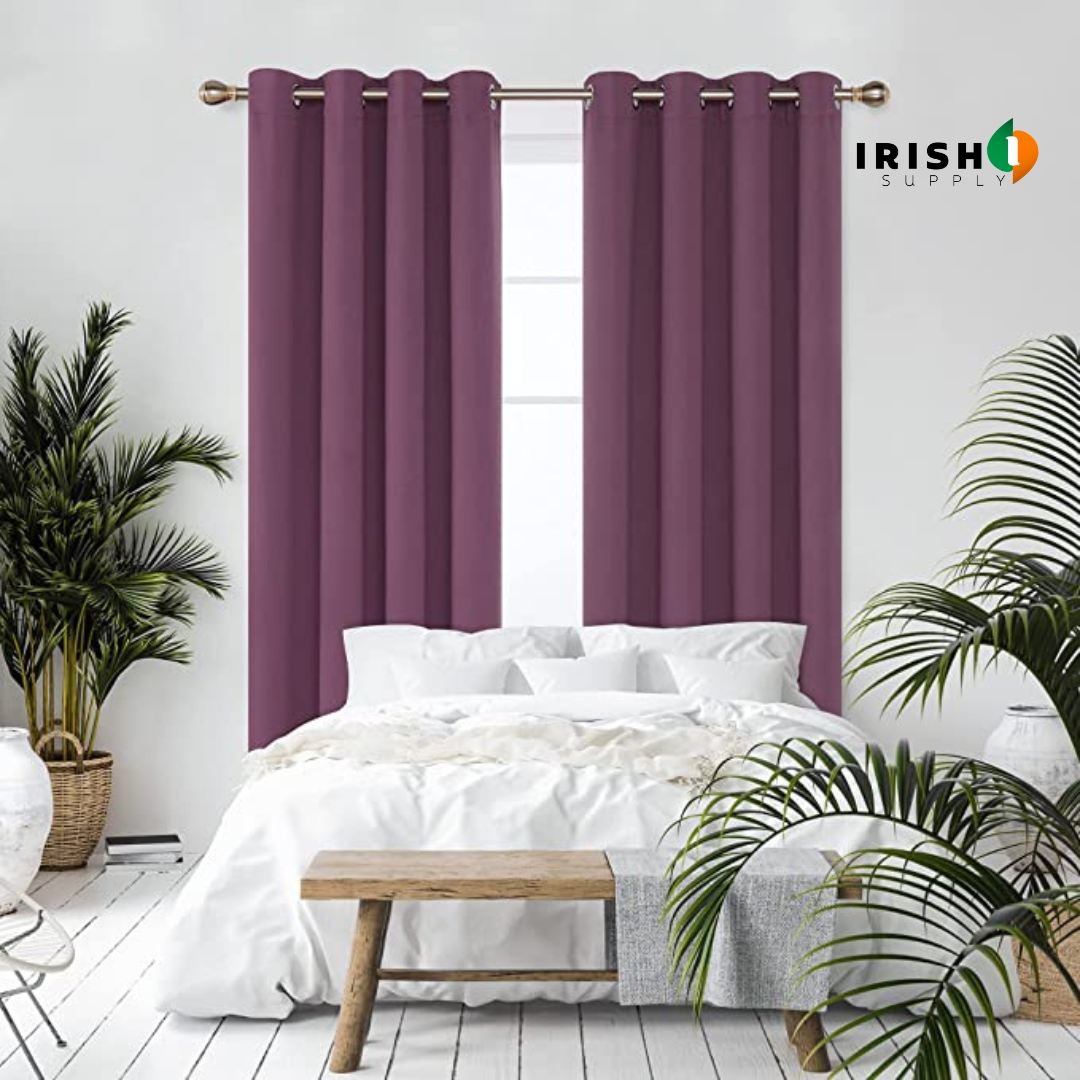 Irish Supply, THERMABLOCK Super Soft Thermal Insulated Eyelet Blackout Curtains