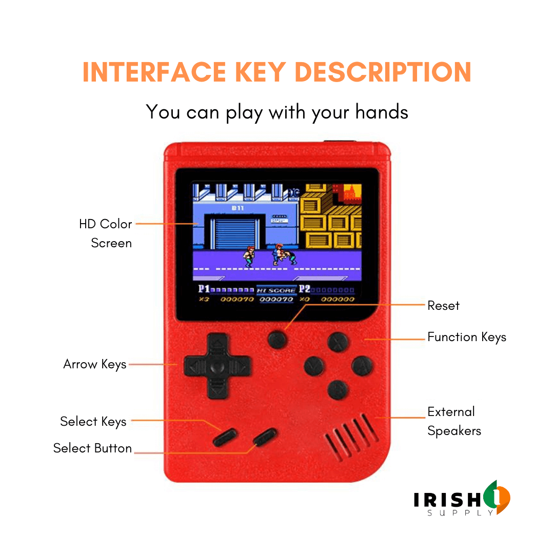 Irish Supply, GAMER Retro Handheld Console (400+ Games)