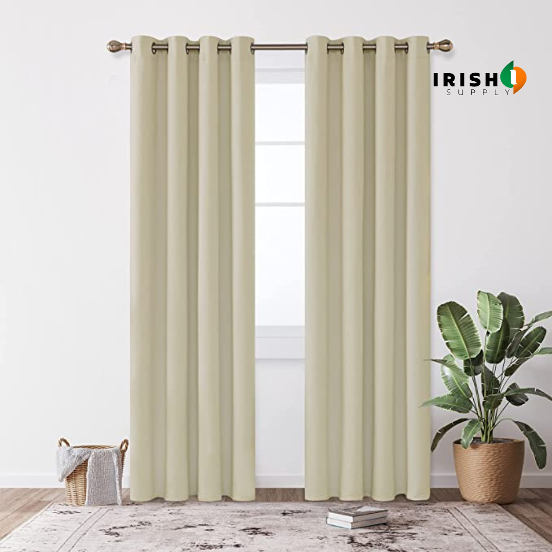 Irish Supply, THERMABLOCK Super Soft Thermal Insulated Eyelet Blackout Curtains