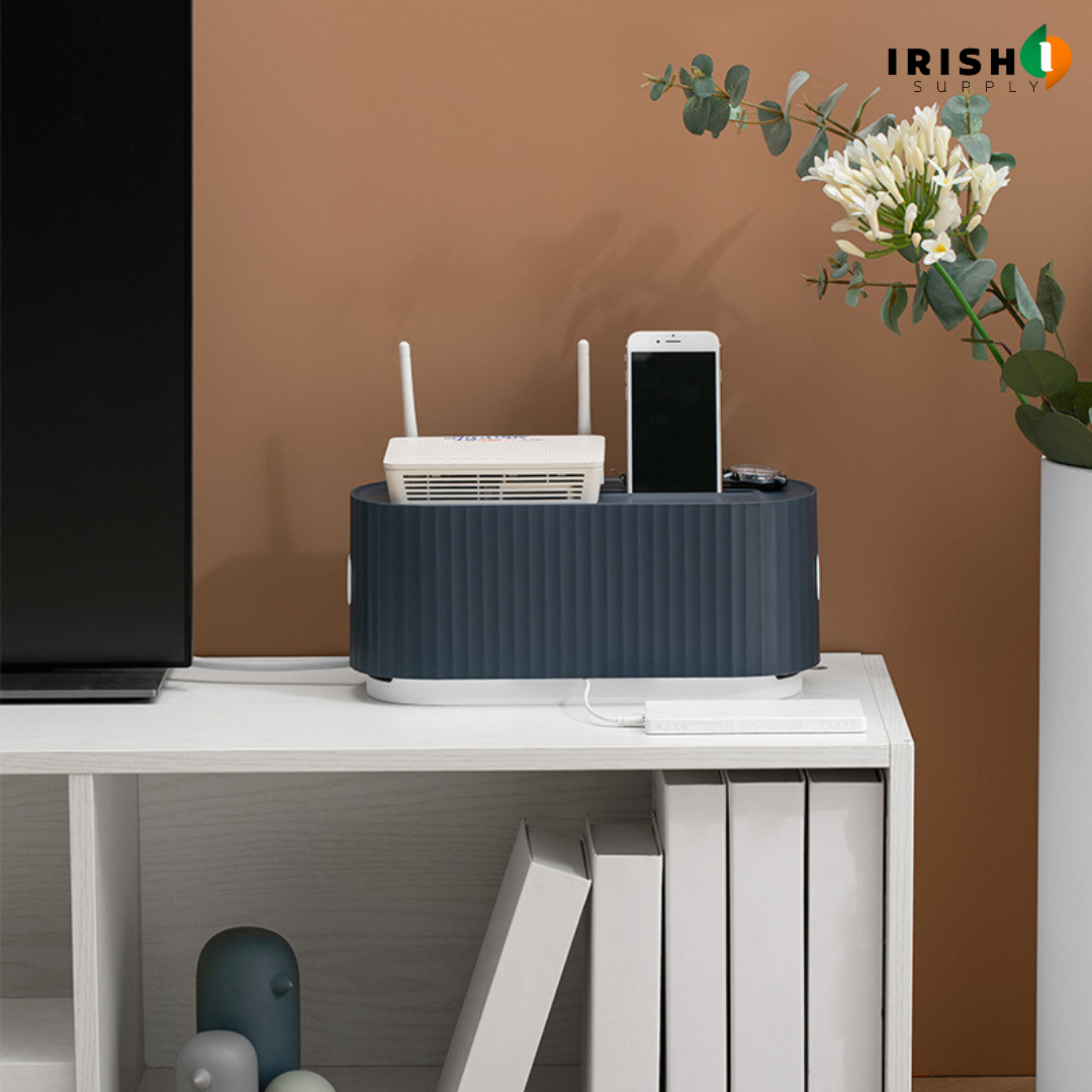 Irish Supply, CABLECADDY Power Strip Wire Case Cable Storage Box