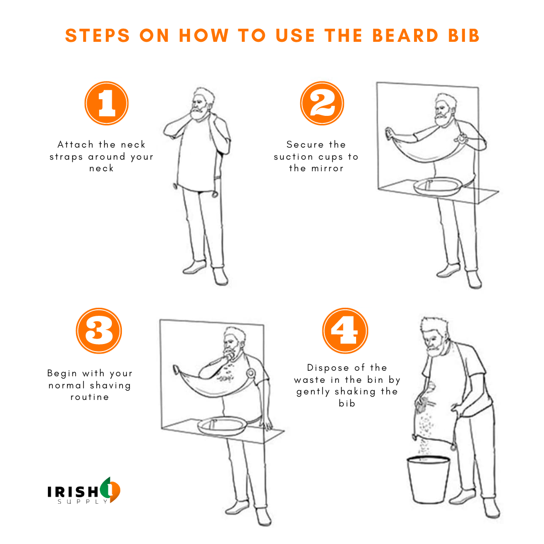 Irish Supply, GROOM MATE Men Beard Shaving Bib